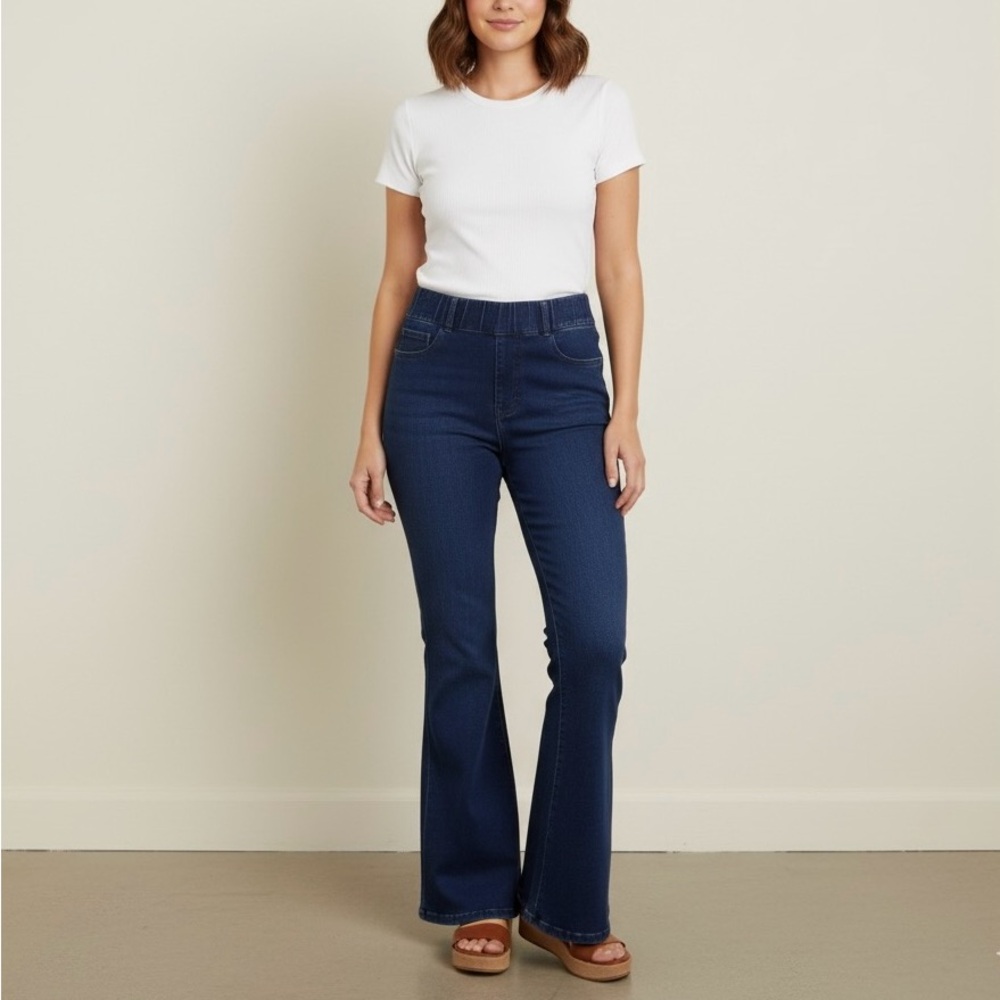 Forever 21 Dark Blue Wide Leg Jeans